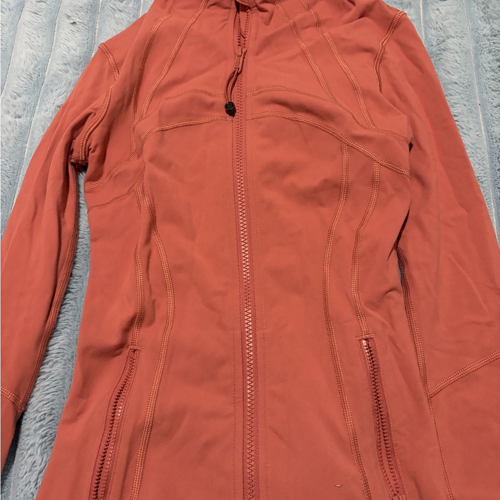 Women's Rust Zip-Up Hooded Jacket